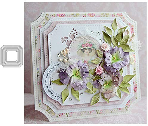 Stanzformen für Kartenherstellung, 8 Stück, unregelmäßiger Rahmen, Metall-Stanzschablonen für DIY Scrapbooking, Fotoalbum, Papier, dekoratives Handwerk für Weihnachtsgeschenke