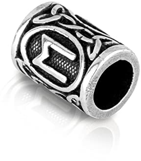 NKlaus EHWAZ - 925 Sterling Silber Futhark Bartperle Germanisch Keltisch Wikinger 3577