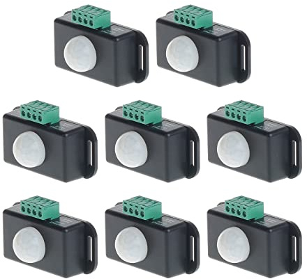 8pcs 12V 24V PIR Bewegungsmelder, LED Bewegungsmelder Lichtschalter Körper Infrarot Bewegungsmelder Lichtschalter Controller für Flexible LED Streifen Lichter