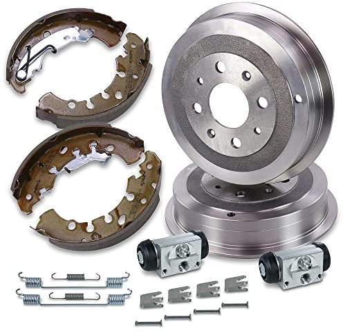 BESTPRICE ATP Bremsensatz Hinterachse inkl. 2x Bremstrommel Hinterachse 4x | Kompatibel mit: OPEL ADAM, CORSA D, CORSA D Kasten/Schrägheck