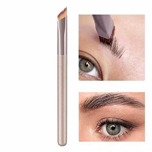 Multifunktions-Augenbrauenbürste, Eyebrow Brush & Eyebrow Cream, Eckiger Abgewinkelter Augenbrauenpinsel, dreidimensionaler Concealer Make-up-Pinsel abgewinkelte Augenbrauen-Haarlinie Pinsel-Set