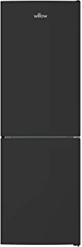 Willow WFF157B 157L Freestanding 70/30 Fridge Freezer with Adjustable Thermostat, Mark-Proof Finish, Low Frost, 2 Year Warranty - Black