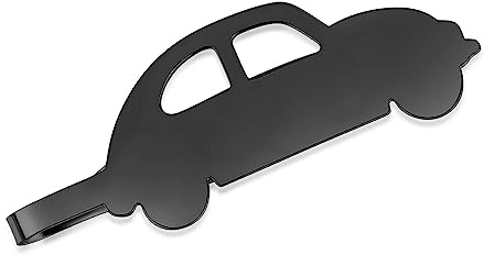 STJARNA Lustig Krawattenklammer Silber Auto Herren Edelstahl Krawattennadel 4.5cm für Normale Schmale Krawatten