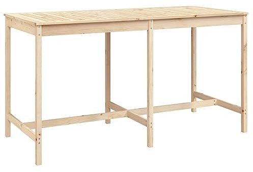 Tidyard Gartentisch Outdoor-Tisch Gartenmöbel Terrassentisch Bistrotisch Esstisch Loungetisch Balkontisch Garten Tisch Garten-Esstisch Balkonmöbel 203,5 x 90 x 110 cm (B x T x H) Massives Kiefernholz