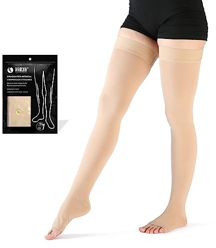 VARCOH Calze Compressione Graduata Donna, Calze Compressione Graduata Uomo, Calze a Compressione 20-30 mmHg Ideali per TVP, Gravidanza, Vene Varicose