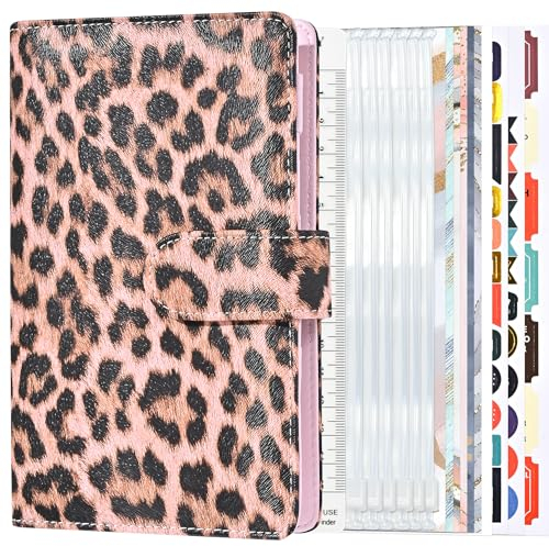 Budget Planner A6 Binder Budgetplaner, Haushaltsbuch Finanzplaner Sparen Mappe Geld Organizer Sparbuch Budget Planer Cash Stuffing Startset - Sparen mit Umschlagmethode (Rosa)