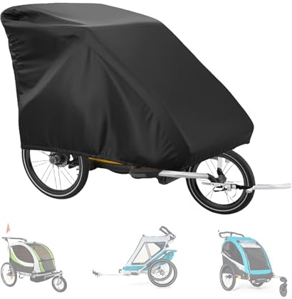 Oxford Fabric Bicycle Trailer Cover - Waterproof, Black, 84 * 140 * 99cm
