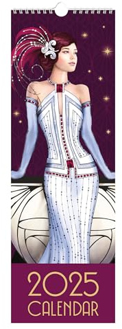 Claire Coxon Art Deco 2025 smal väggkalender