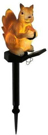 Squirrel Solar Garden Stake Light, Auto ON/Off Garden Squirrel Statues Decorative Light, Waterproof Outdoor Figurine Lights, Energy-Efficient Landscape Lighting for Lawn, Patio, Pathway(SIZE:16inch)