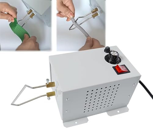 Hot Cutting Machine, 60W Desktop Braid Hot Knife Cutter, Adjustable Temperature up to 650°C, Ideal for Weaving Fabric and Ribbon Cutting, Width 0-5cm