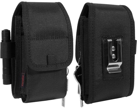 KENOBEE Multitool-Hülle, Holster mit Mehrere Taschen kompatibel mit Leatherman Wave Plus Wingman Surge Rebar Rev, kleine Werkzeugtasche mit Gürtelclip, EDC-Tasche für Camping Wandern, Schwarz