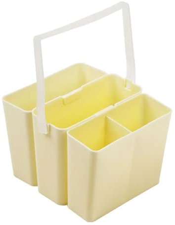 Brush Cleaning Bucket Paint Brush Painting Washer Pen Washing Bucket Rack Holder Tool Multi-functional Artist For Oil Painting，Watercolor(Beige)
