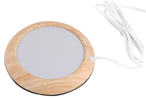 COLLBATH Tazza Termica per Caffè Scalda Bevande Elettrico Sottobicchiere Alimentato Tramite USB Basso Consumo Energetico Cuscinetto in Feltro Antiscivolo Piccolo e Leggero Colore Casuale