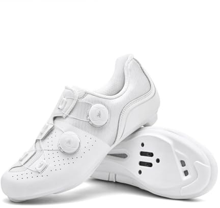 Hixingo Fahrradschuhe Herren Damen, Rennrad Schuhe Kompatibel mit SPD SPD-SL Pedal Look Delta, Atmungsaktive rutschfeste MTB Radsportschuhe Outdoor Indoor Radschuhe Fahrrad Schuhe