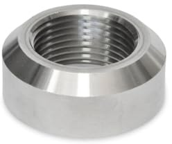 Ganter Normelemente | Schweißmuffe, Muffe | Edelstahl | 1 Stück | Zollgewinde G1 | mit Fase | GN 7490-NI-G1-A