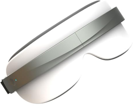 Beatifufu Appareil de Massage Oculaire Blanc en Abs Léger pour Soulager la Fatigue et Améliorer la Vue Fonction de Chauffage, pour Usage Quotidien à Domicile