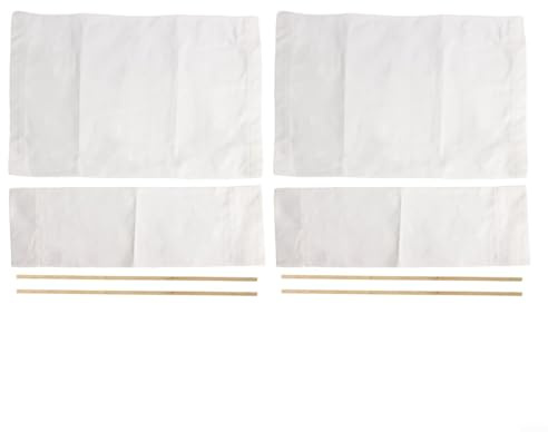 Regiestuhlbezug, Ersatz-Set, waschbar, Segeltuch, 53 x 41 cm, 53 x 20 cm, Klappstuhl (weiß), 2 Stück