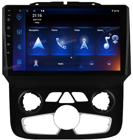 9 inch Android 14 Head Unit Radio Car Stereo Wireless Carplay Android Auto GPS Navigation DAB WIFI Bluetooth OBD TPMS DVR 4-core 2+32GB For Dodge RAM 1500 2500 3500 2013-2018