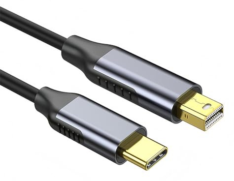 Jetstream USB Typ C auf Mini DisplayPort DP, 4K@60Hz USB C zu Mini DP Video Konverter Kabel, Full HD, Plug & Play, Dynamic HDR, für Mobiltelefone, Tablets, Laptops (1.8M)