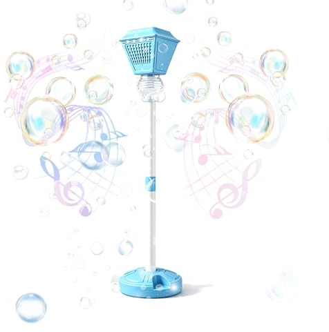 Seifenblasenpistole Kinder mit Seifenblasenwasser, Automatischer Seifenblasenmaschine Straßenlaterne für Seifenblasen Party Favors, Sommer Spielzeug, Outdoor-Aktivität, Geburtstagsgeschenk (Blau)