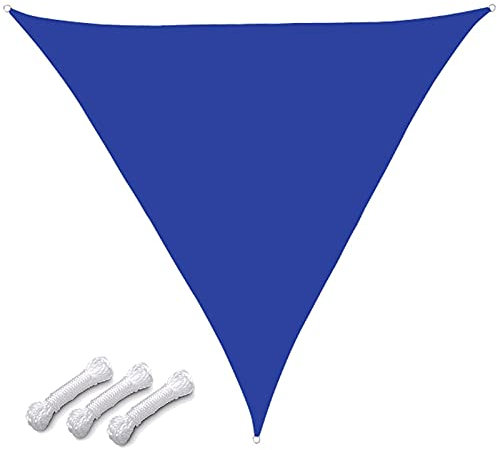 DKLE Vela Ombreggiante Triangolare Traspirante 6x6x6 m, Protezione Resistente Protezione UV 90% Vela Tenda, Tenda Parasole Esterno Impermeabile, per Esterni Cortile Giardino