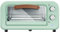 JYCDD Mini Horno Compacto de 12 L, Retro y Ligero, Temperatura controlada Desde 90-230 °C/60 Minutos, Temporizador con Apagado automático, 800 W, Puerta de Vidrio Templado,Verde