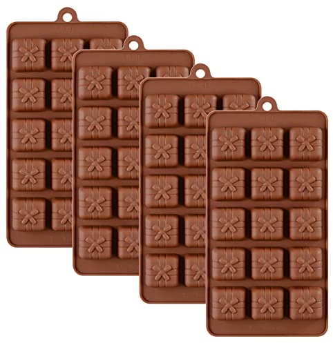 YOUNICE Silicone Mold Gift Box Shaped Non-Stick Cake Decoration Chocolate Molds Candy Molds Baking Mold for Brownie, Jello, Truffle,Soap