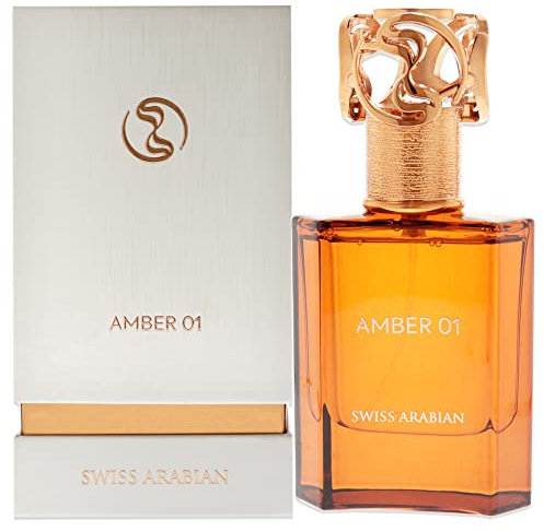 Swiss Arabian Amber 01 Eau de Parfum Unisex 50ML – Eine warme Mischung aus Mandarine, Rose und goldenem Amber – Luxuriöser Duft für kühlere Jahreszeiten