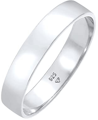 Kuzzoi Herrenring (4,5 mm) Massiv Handgefertigt Bandring Männer 925 Silber