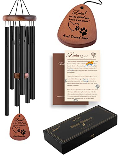 Dog Memorial Gifts, 28 Pet Memorial Wind Chimes, Loss of Dog Sympathy Gift, Pet Loss Passing Away Remembrance Bereavement Gift