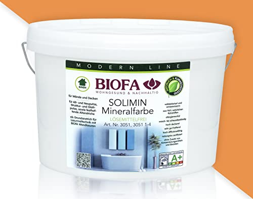 BIOFA SOLIMIN Mineralfarbe Wandfarbe 3051 Silikatfarbe Innenraumfarbe Feuchtraumfarbe PG4 6601 10,00L