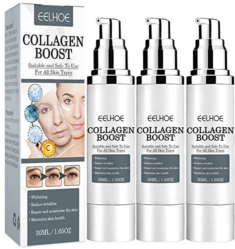 Kollagen-Anti-Aging-Serum, Kollagen-Gesichtsverstärker-Serum für Frauen, Hyaluronsäure-Anti-Falten-Creme, Gesichts-Kollagenverstärker (3St)