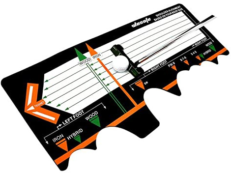 SM SunniMix Golf-Trainingsmatte, Golfschwung-Ständermatten, Golf-Trainingshilfe, Board-Swing-Trainer für Indoor-Outdoor-Matte, Übungs-Golfgeschenk