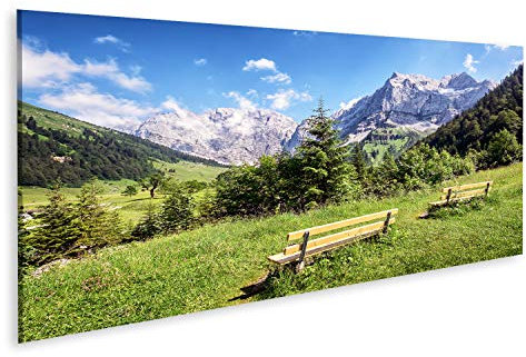 islandburner Prime Bild auf Leinwand Karwendel Berge in Tirol, Österreich Alpen Wandbild Leinwandbild Poster