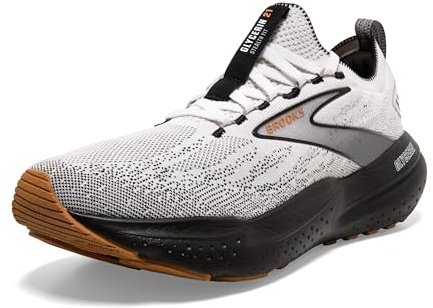 BROOKS Homme Men's Glycerin Stealthfit 21 Sneaker, Blanc, Gris, Noir, 45.5 EU