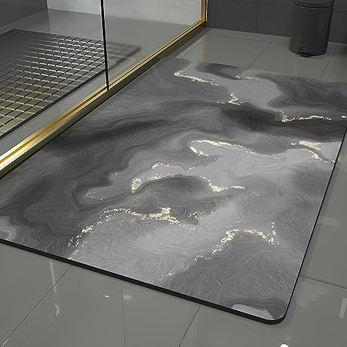 Pinkrin Diatomite Stone Bath Mat - Tappetino da Bagno in Pietra Morbido e Confortevole, Estremamente Assorbente, Perfetto Tappetino da Bagno Antiscivolo, Adatto per Diversi Stili di Casa