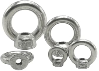 1–5 Stück M3 M4 M5 M6 M8 M10 M12 Ringmuttern und Ringschrauben Edelstahl Ring Ringschraube Ringmutter (Color : EYE nut, Size : M12 1PCS)
