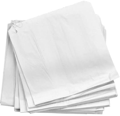 1000x White Sulphite Strung Kraft Paper Food Bags (5x5 Inch) | Recyclable & Biodegradable Sandwich, Fruit Carrier Bags for Home, Restaurants, Takeaways, Groceries & Bakery