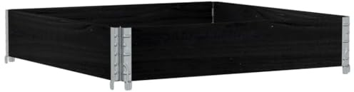 vidaXL Odlingslåda svart 100x100 cm massiv furu