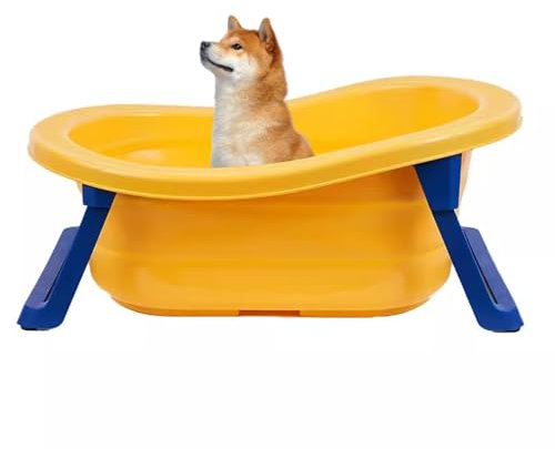 PJDDP Hundepool, Hundebadewanne, Faltbare Hundewanne, Hundeplanschbecken rutschfest, Planschbecken Schwimmbecken Für Kleine Hunde