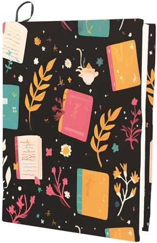 craspire Couverture de Livre Extensible et Lavable pour Livres Protection de Livre Réutilisable Jusqu'À 9 x 11 Pouce Enveloppes Élastiques pour Cahiers de la Rentrée Scolaire Convient à la Plupart