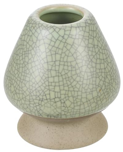 Sourcing Map Ceramic Chasen Stand 66mm Matcha Whisk Holder, Traditional Tea Set Accessories for Tasting, Gray Green