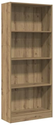 vidaXL Bibliothèque chêne Artisanal 60x24x143 cm Bois d'ingénierie, étagère à Livres, Porte-Livres, Support à Livres, Armoire de Rangement