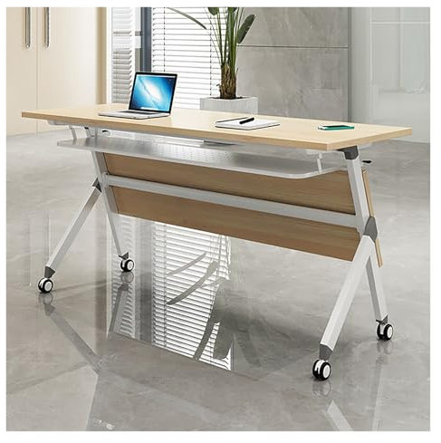 Klappbarer Konferenztisch Mit Rädern, Schreibtisch Klappbar, Mobiler Faltbarer Konferenztisch, Klapp Besprechungstisch, Mobiler Schulungstisch, Für Büro Klassenzimmer Seminarräume Rezeption(120*60*75c