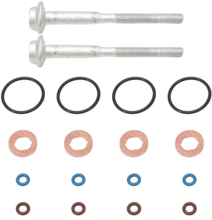GNXfixt 4 x Dichtungssatz + 2 x Schraubensatz für Injektor Einspritzdüse Schraubensatz Kompatible 1.6 TDI CAYB CAYC CAYA CAYE CAYD CLNA