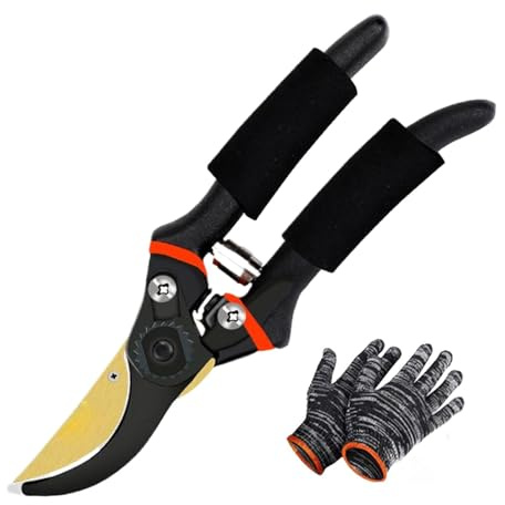 Tijeras para flores - Cortador de árboles de flores de 8,46 pulgadas, tijeras de corte profesionales ergonómicas multifuncionales, herramientas de jardín, cortador manual para ramas
