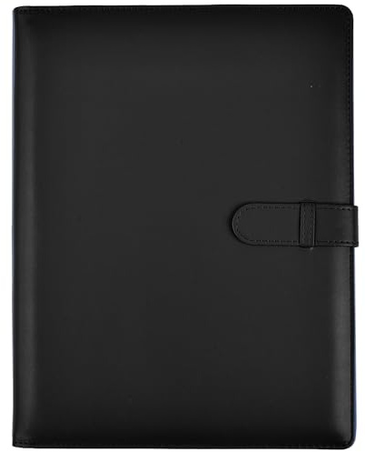 Arpan Raccoglitore professionale A4 con 36 tasche 72 lati – Cartella A4 per certificati e documenti – Cartella per presentazioni, portadocumenti, in pelle (nero)