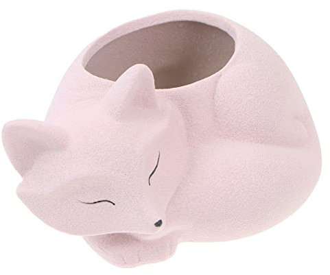 BESPORTBLE 1pieza Maceta De Cerámica Forma De para Suculentas Decorativa y para Plantas De Interior Color Rosa