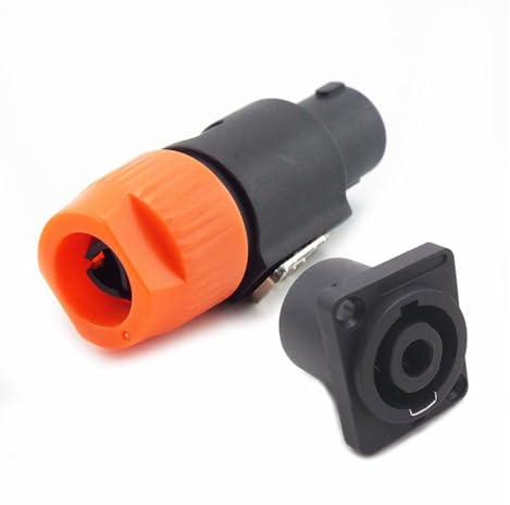 4 pin NL4FC Connettori for altoparlanti Tipo di adattatore di alimentazione Spina a 4 poli Spina maschio femmina for altoparlanti Set di connettori audio(Orange set)