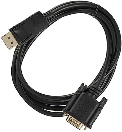 NUOBESTY 1.8m Câble Displayport vers Vga Mâle pour Moniteur Et Projecteur avec Connecteurs Plaqués Or Et Blindage pour Connectivité Fiable